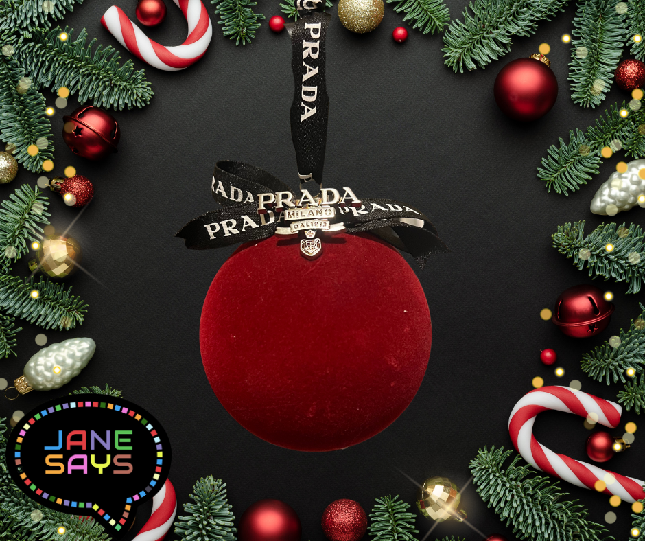 Upcycled Prada-Inspired Ornament
