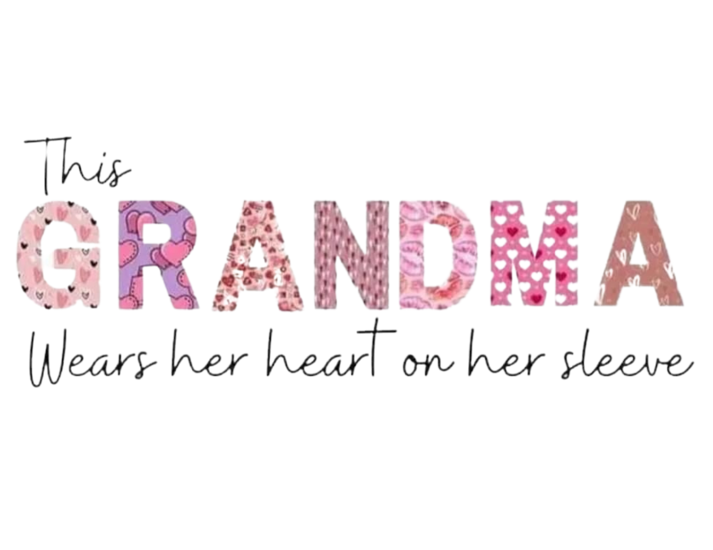 This Mama Wears Her Heart On Her Sleeve (Screen Print/DTG)