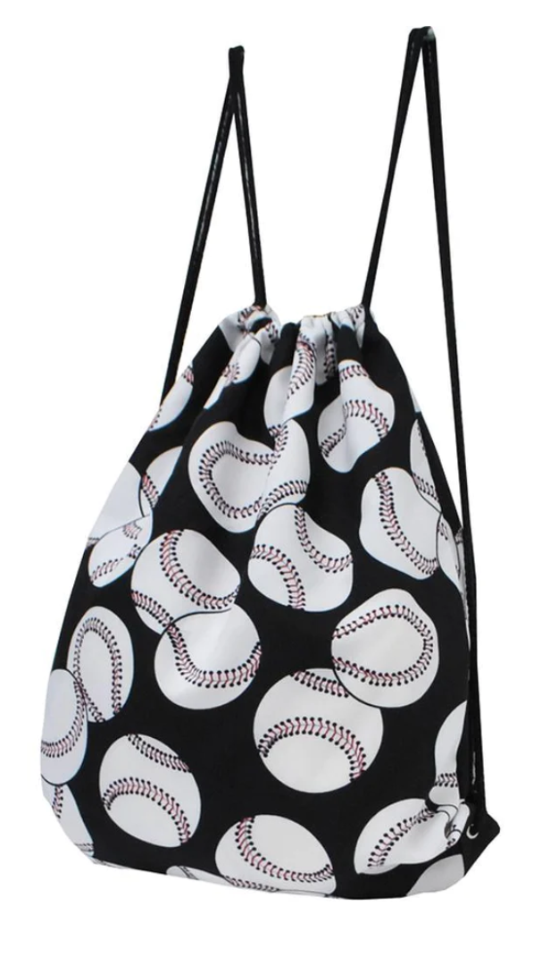BASEBALL CANVAS DRAWSTRING BAG