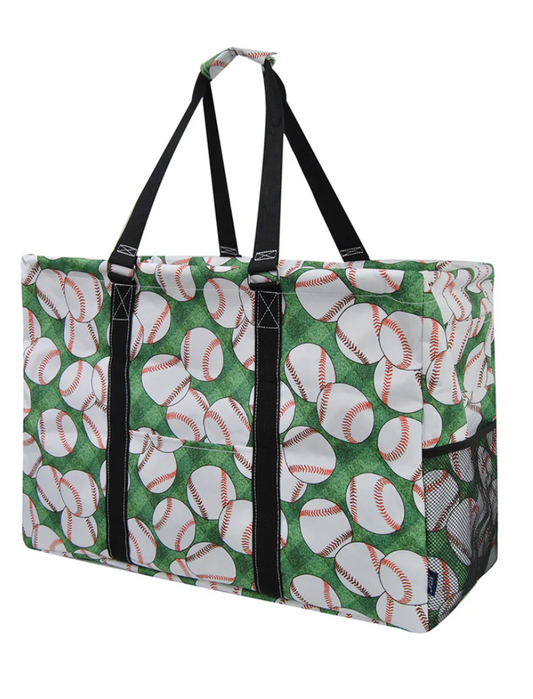 Baseball Mega Shopping Utility Tote Bag
