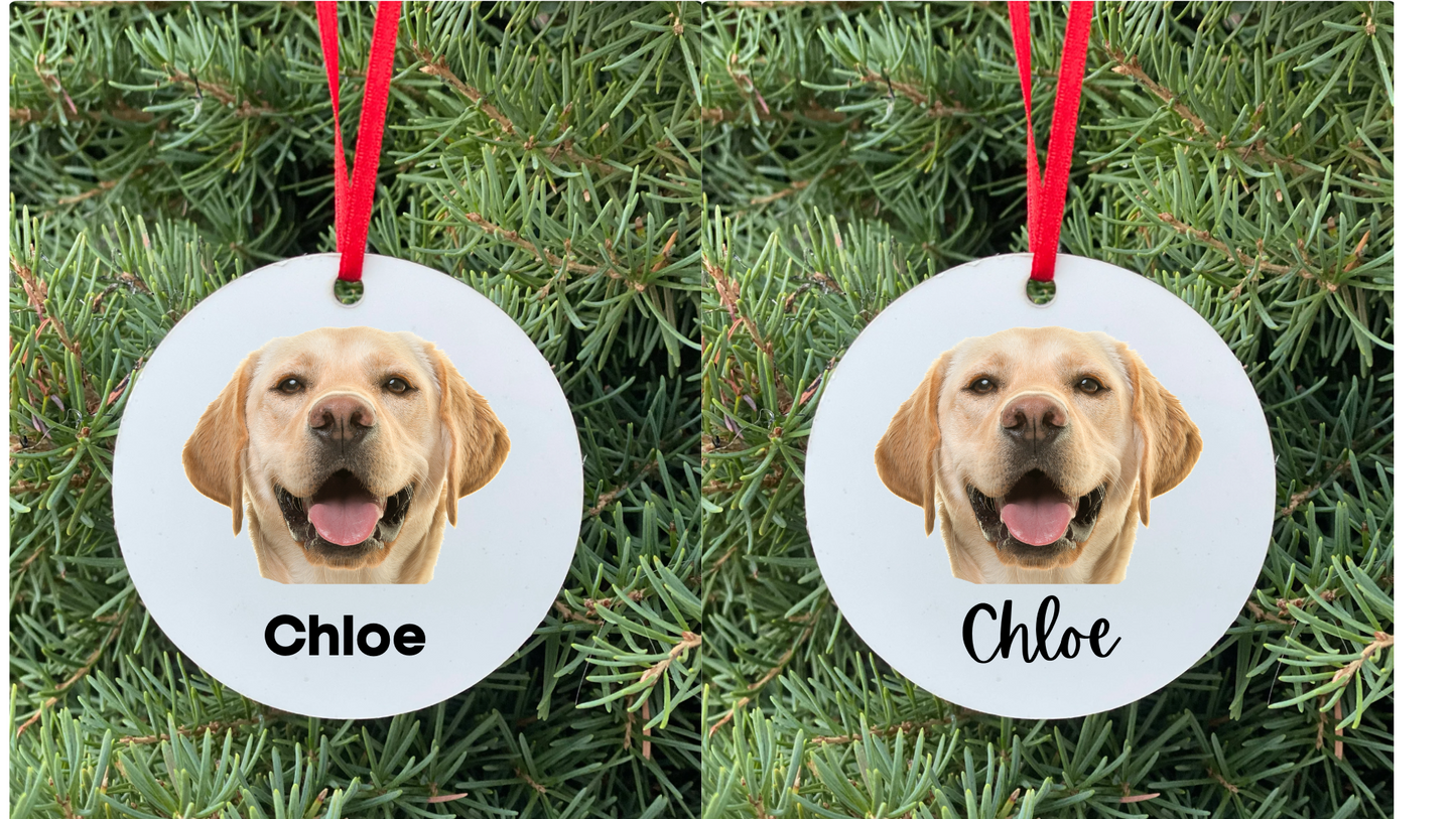 Personalized Dog Watercolor Ornament