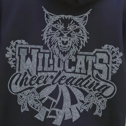 Wildcats Cheerleaders with a Pom Pom