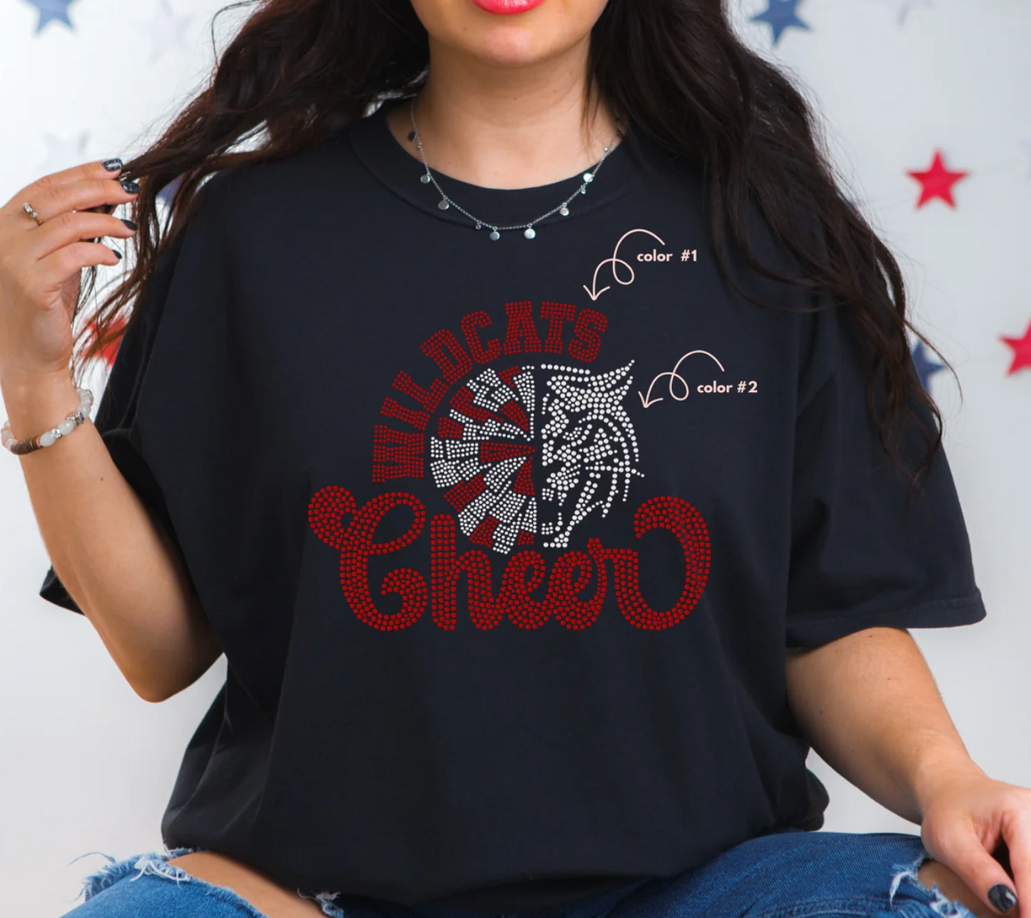 Wildcat Cheer Spangle Sweatshirt