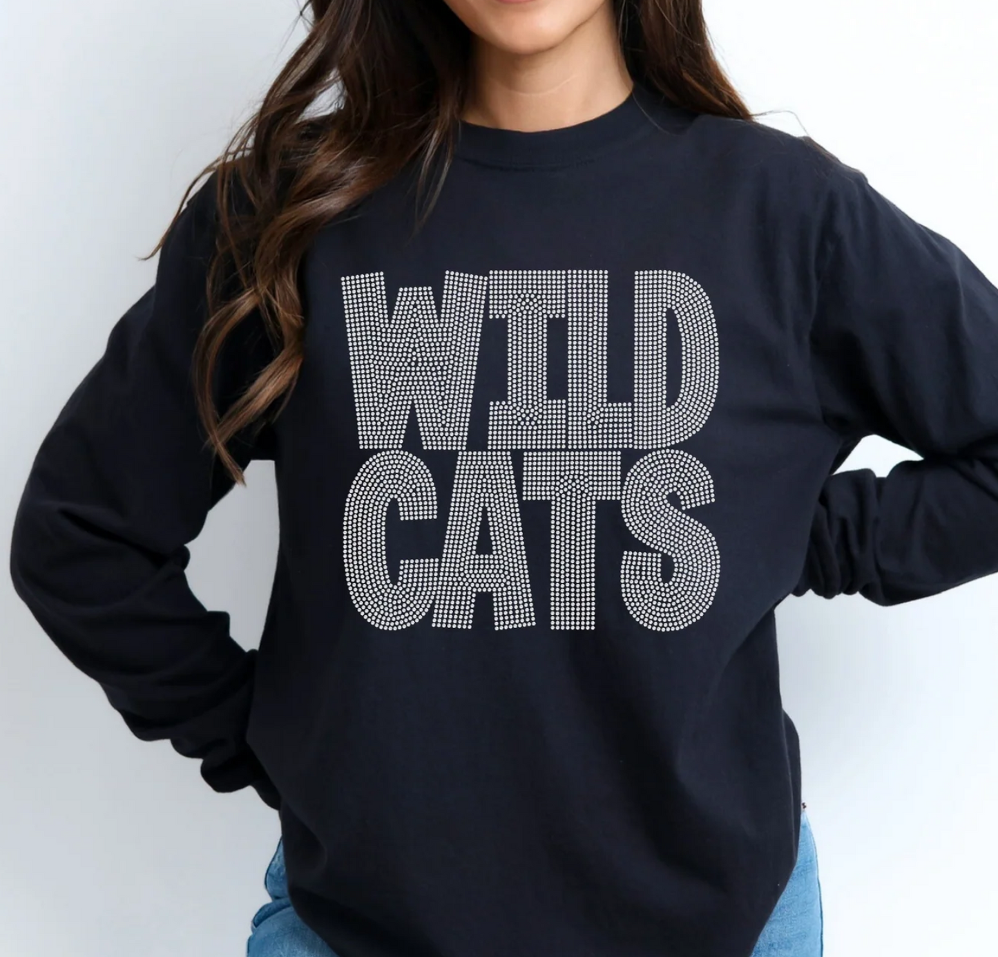 Wildcat Spangle Design BLOCK Letters