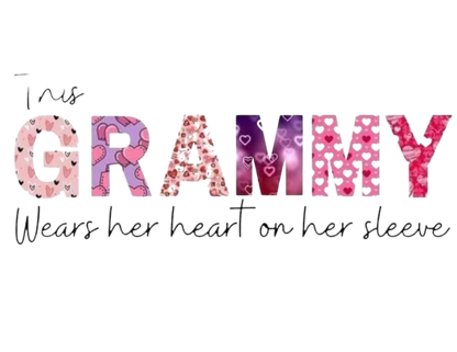 This Mama Wears Her Heart On Her Sleeve (Screen Print/DTG)