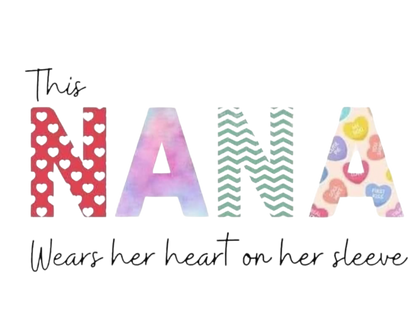 This Mama Wears Her Heart On Her Sleeve (Screen Print/DTG)