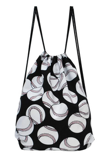 BASEBALL CANVAS DRAWSTRING BAG