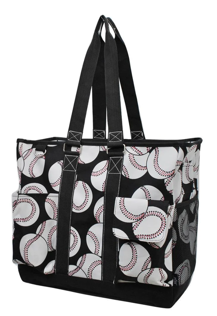 BASEBALL TALL CANVAS TOTE BAG