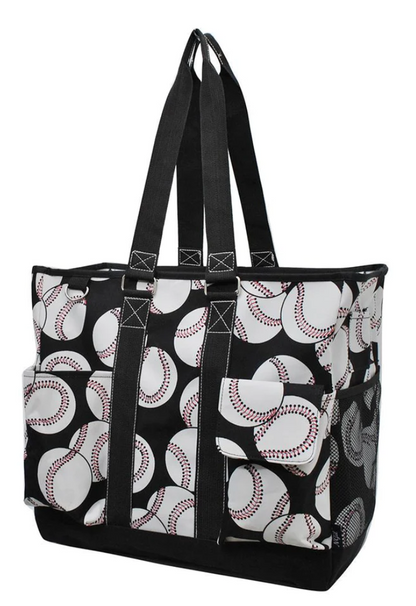 BASEBALL TALL CANVAS TOTE BAG