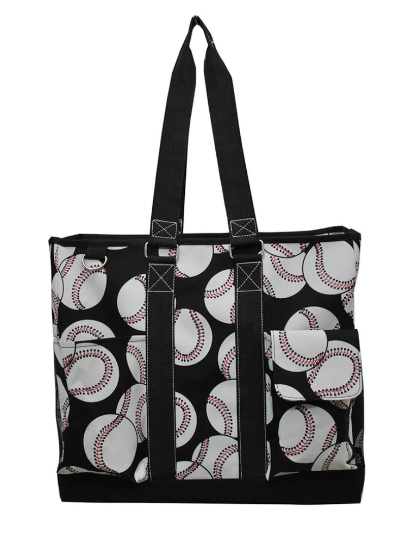 BASEBALL TALL CANVAS TOTE BAG