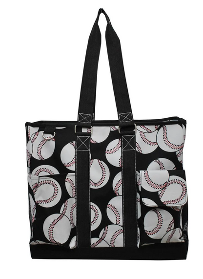 BASEBALL TALL CANVAS TOTE BAG