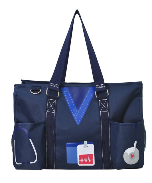 MEDICAL FIELD ZIPPERED CADDY ORGANIZER TOTE BAG